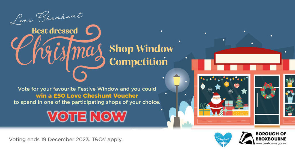 Best Dressed Christmas window FB Vote now
